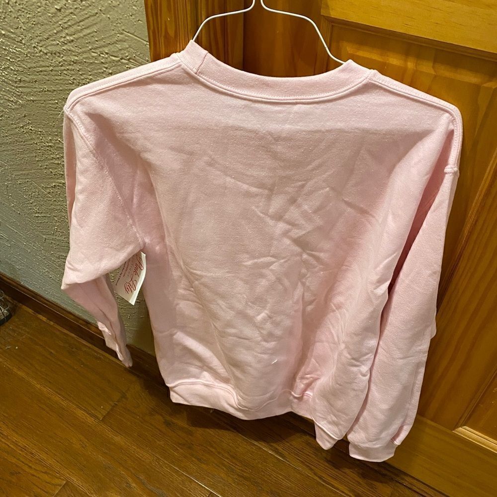(NWT) Pink Lily Boutique light pink with red heart sweatshirt size small - Picture 5 of 5